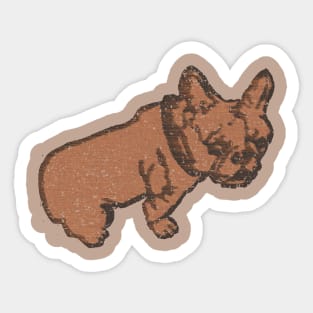 Vintaged Distressed Retro French Bulldog Sticker